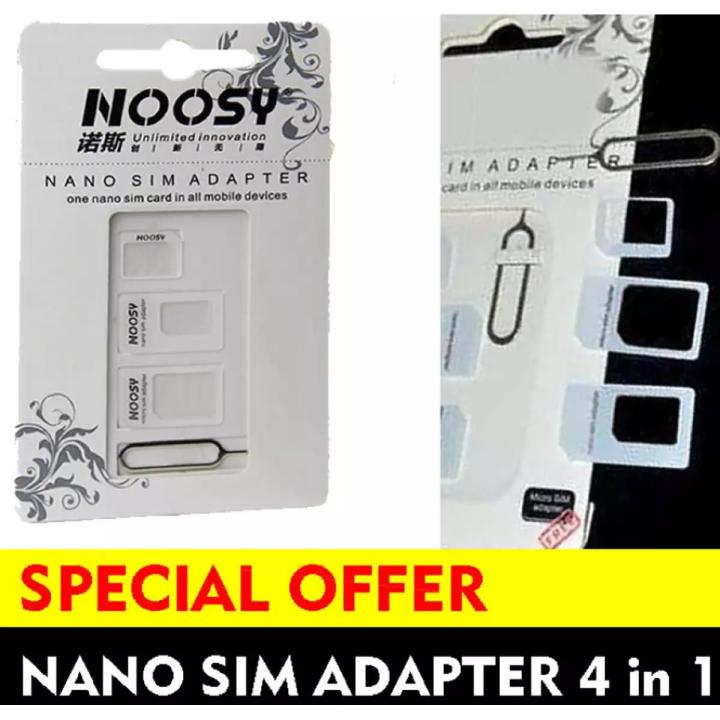 Noosy-4 in 1-sim card adapters 5 packs