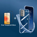 New Phone Case For Nokia G42 5G Cover Clear Shockproof Silicone + Tempered Glass Screen Protector Film For Nokia G42 5G Case. 