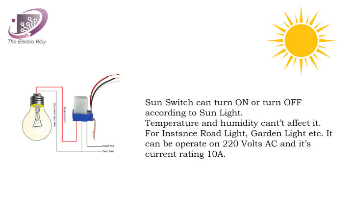 220V 10A Automatic Light Control Sun Switch LDR