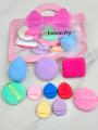 Pack of 9 Mix MakeUp Puff Sponge Beauty Blender Pack of 9 Cosmetic Make up Mix Puff, Foundation Sponge, Blender Blending Facial, Makeup Sponge, Cosmetic Powder Puff , Makeup Foundation Powder Beauty Blending Sponge, Random Colors & Shapes-Cosmetic Sponges. 