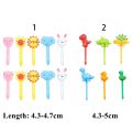 6pcs/10pcs Toddler Plasic Tableware Animal Farm Dinosaur Cute Mini Toothpicks Kids Food Picks Bento Crockery Children Fruit Forks. 