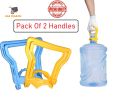 Pack of 2 Water Bottle Handles for 19L Drinking Water Bottles Yellow and Blue. 