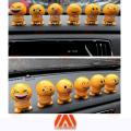 Cute Emoji Spring Shaking Head Dolls Toy Funny Expression Bounce Toy for Car Dashboard & Home Decor Large 7/cm  (Plastic, Yellow). 