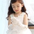 Princess Girls Gloves Satin Long Gloves Children's Day Gifts Party Prom Dance Gloves with Bowknot Children Dress Accessories. 