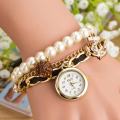 Golden Watch Pearls Bracelet – Stylish Ladies Watches for Girls | Bracelet Watch & Watch Bracelet. 