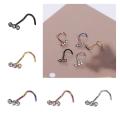 Goth Stainless Steel Nose Screw Studs Nostril Multicolour Nose Piercing Jewelry Geometric Party. 