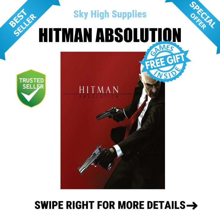 HITMAN ABSOLUTION - GAME FOR PC (GOOGLE DRIVE/ MEDIAFIRE) - QR CODE + FREE GIFT