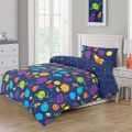 Beddy's Studio Soft Cotton Printed Space Design Kids Bed Sheet Set With Pillow Cases  Colorful 3d Bedsheets For Kids. 