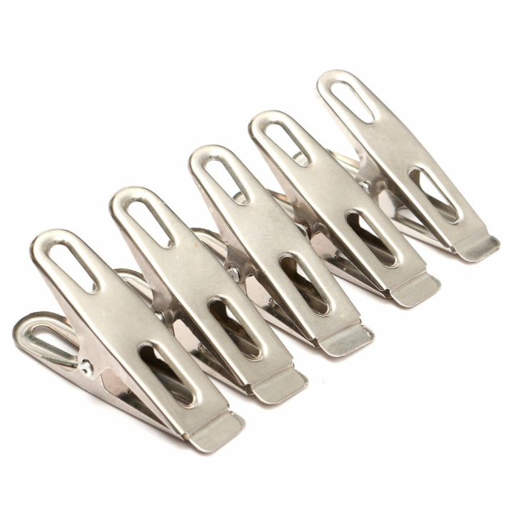 (12 or 24 Pcs ) Stainless Steel Pegs for Drying Clothes - Clothing Wire Rust-Proof Peg - Clothes Pegs