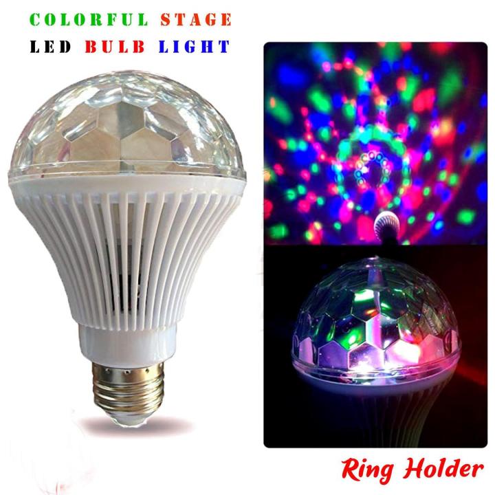 Colorful Auto Rotating RGB LED Bulb