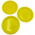 YELLOW COLOR PLATES AND CUPS - PLASTIC PLATES AND CUPS - PACK OF 10. 