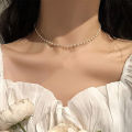 Wholesale Ins Style Simple Temperament Pearl Necklaces Fashion Small Fresh Pearl Necklace for Women Girls. 