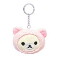 Rilakkuma Korilakkuma Plush Keychain Bear Head Kawaii Cute Bag Keychains Cartoon Anime Key Chain Keyring Small Gift Girls Toys. 