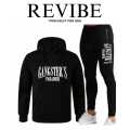 REVIBE - White Gangster Printed Tracksuit For Men - Hoodies For Men. 