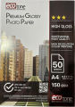 A4 SIZE 150g PREMIUM GLOSSY ECOTONE PHOTO PAPER (50 SHEETS). 