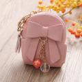 Happydeal Women Bow Zipper Key Bag Short Wallet Coin Purse Card Holders Handbag. 