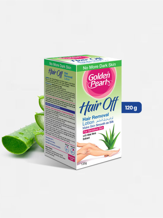 Golden Pearl  Hair Off – Hair Removal Cream –Aloe Vera 120g jar