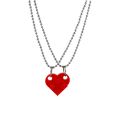 Two Piece Cute Brick Heart Pendant Necklace Design Lego Heart Necklace For Women Men Girl Boy Jewelry. 