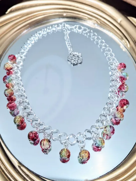 Handmade%20Choker%20Necklace%2070%20Plus%20Color%20Options%20%E2%80%93%20Crackle%20Glass%20Bead%20Dangler%20%E2%80%93%20Customizable%20and%20Adjustable%20&%20Stylish%20Fashion%20Jewelry%20-%20Image%203