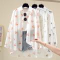 Mickey Mouse Blouse Ladies Long Sleeve Women Shirt Beach Shirts Kawaii Cartoon Summer Disney Clothes Cover-Up Top Casual. 