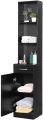 Bathroom Storage Cabinet, Multifunctional Floor Cabinet with 1 Drawers and Double Door, Freestanding Waterproof Cabinet Side Cabinet, Wooden Storage Cabinet for Bathroom Living Room Bedroom. 