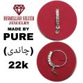 925 silver nathli nose ring with white zircons stones for girls and womens made by pure silver 22k.. 