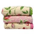A&G-Pack of 3 - Printed Design Bath Towel Multi Colours - 24 x 48. 