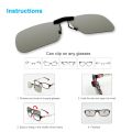 docooler Clip-on 3D Glasses 0.72mm Thickness for Myopia Watching Passive Circular Polarized 3D Glasses for 3D TV Movie Cinema. 