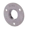 1 Inches Malleable Cast Iron Pipe Flange, Industrial Pipe Flanges for Threaded Black Pipes and Fittings 4 Pcs. 