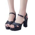 Women Fish Mouth Platform High Heels Wedges Buckle Slope Sandals. 
