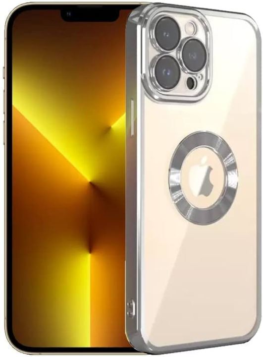 IPHONE 13 PRO MAX RING CASE LOGO HOLE SILLICONE TRANSPARENT CASE