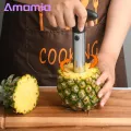 Automatic Pineapple Cutter Effortless Stainless Steel Pineapple Peeler Corer Slicer Cutter Anti-corrosion Blades Kitchen Gadget for Easy Fruit Cutting Buyer's Choice Easy-to-use Pineapple Peeling. 
