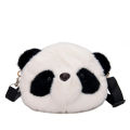 Cute Plush Toy Panda School Bag Figurine Doll Crossbody Backpack Children's School Bag Plush Bear Gift. 
