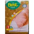 BEST BABY DIAPER SIZE 1-NO NEW BORN 2-5KG (52-PCS PACK). 
