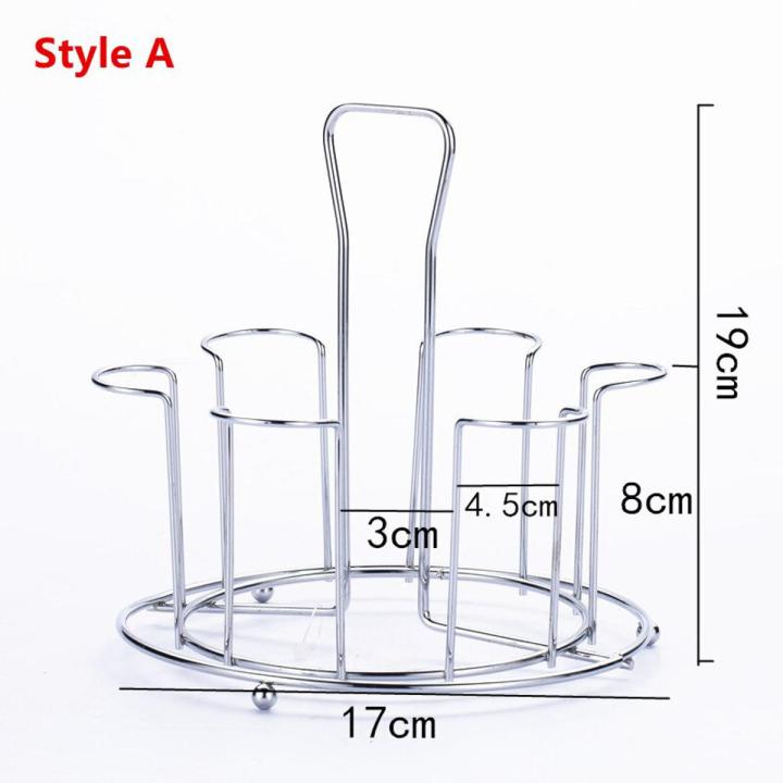 Glass Stand Holder stainless steel Cup Drying Rack Shelf Bottle Cup Hanging Drainer Upside-Down Cup Drain Rack Water Glasses Hanger Shelf Coffee Tea Drinking Cup Mug Organizer Home Storage Supplier 6 گلاس اسٹینڈ Kitchen Stand Best Qua