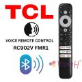TCL Voice Remote Control RC902V FMR1 with Voice Feature – Compatible with TCL LCD / LED Smart TVs with Social Buttons – Long Voice Remote Black Color | Triple H – Please Match with Old Remote Before Placing Order. 