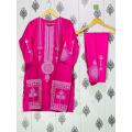 New stylish collection 3D printed stitched 2pc suit for girls and women.. 