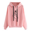 Womens Musical Notes Long Sleeve Hoodie Sweatshirt Hooded Pullover Tops Blouse Sudaderas Mujer Bts Album Moleton Feminino. 