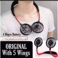 Hanging Neck Fan for Kitchen Folding Handheld Fan Wearable Portable Neckband Mini Fan USB Chargeable. 