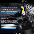 H4 1500W 225000LM COB Car LED Headlight Hi/Lo beam Bulbs Kit 6000K Black. 