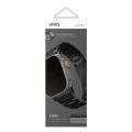 Uniq Osta Apple Watch Ultra Steel Link Strap with self-adjustable links fits 49/45/44/42mm – Midnight Black. 