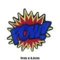 Pow Embroidered Iron On Patch Sew On Badge Bags Caps Jeans Jackets Applique. 