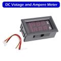 DC Volt Amp Meter 100V 10A Digital Dual Display Panel Meter DC Volt & Ampere Tester DIY. 