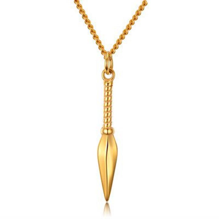Able Premium Alloy Arrow Spear Kuna Men's Avant-Garde Necklace Tibia Necklace Pendant