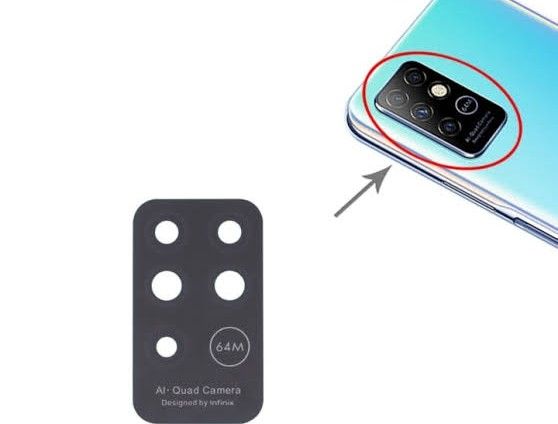 Infinix Note 8i Replacement Back Camera Glass Lens For Infinix