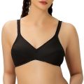 Bebelle, Basic Cotton, Bra for girls and women, Casual Bra, Blended Fabric Bra, Black, B Cup. 