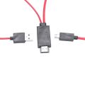 6.5 Feet Micro-USB to HDMI Adapter Converter Cable 1080P HDTV for Android Devices Samsung Galaxy S3 S4 S5 Note 3 Note 2 Note 8 Note Pro Galaxy Tab 3 (11 Pin, Red). 