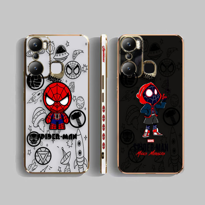 Marvel Cartoon Spider-Man Cover Smooth E-TPU Phone Case Infinix TECNO POP 6 7 8 10 20 GO 20C CAMON 17 18 19 20 POVA 2 3 4 5 Case