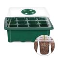 2X Seed Starter Trays Seedling Tray 12 Cells Humidity Adjustable Plant Starter Kit with Dome Greenhouse Grow Trays Green. 