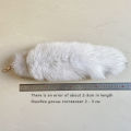 Naturally Fashion Fox Tail Keychain Wolf Tail Fur Tassel Bag Tag Black And Brown Charm Keyring Pom Pom Holder Strap Chain Gifts. 